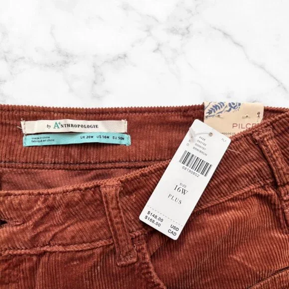 NWT | ANTHROPOLOGIE Pilcro The Icon Flare Corduroy Jeans | Women's 16W - Picture 6 of 16